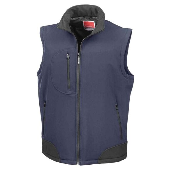 Result Mens Soft Shell Bodywarmer / Navy/Black